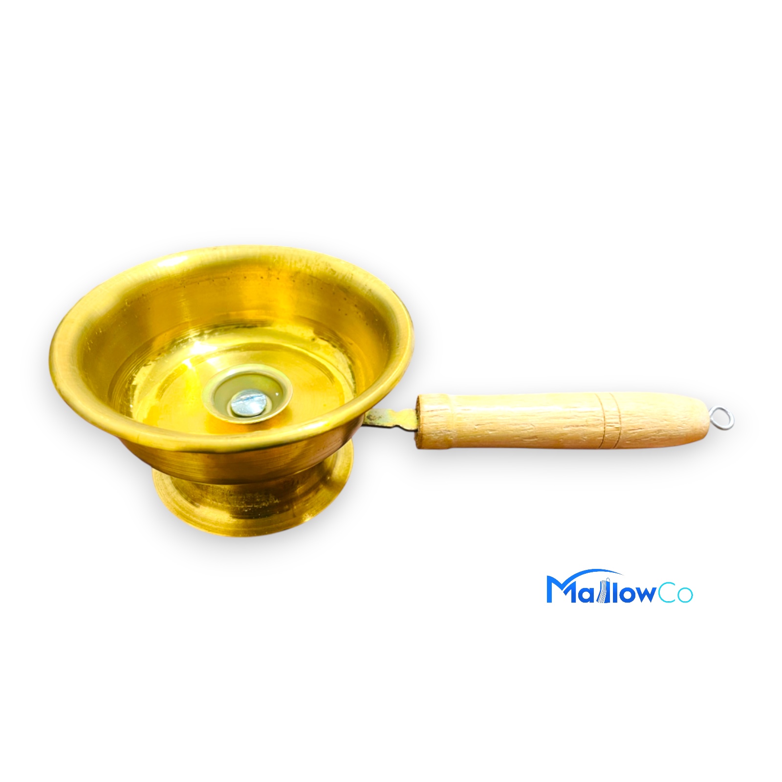 Brass Dhupauro with Wooden Handle - Festive & Occasions 1pcs - Image 2