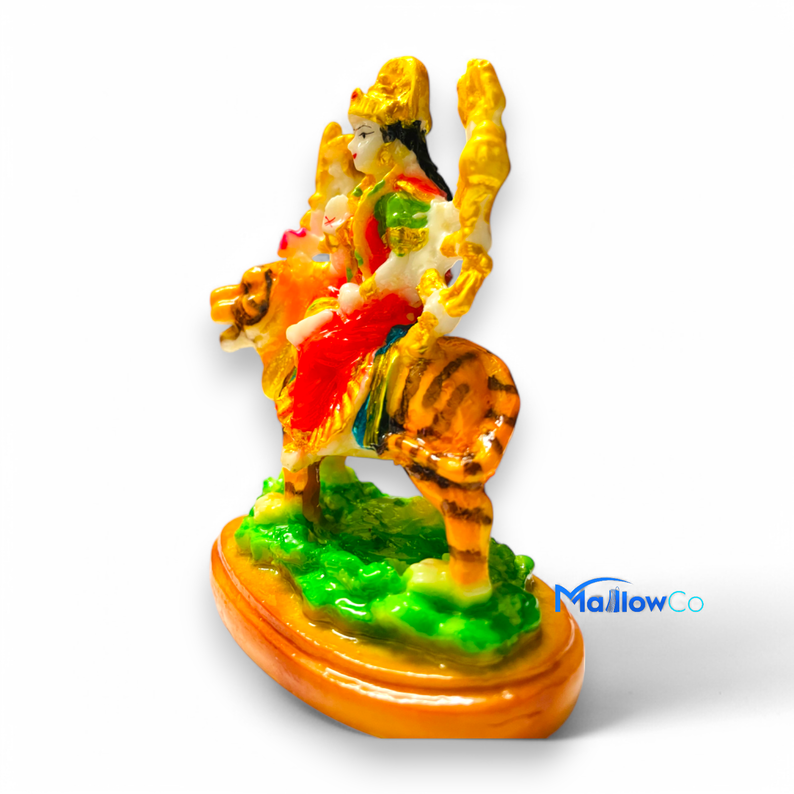 Durga Mata Statue On Tiger 170gm - Festive & Occasions 1pcs - Image 2