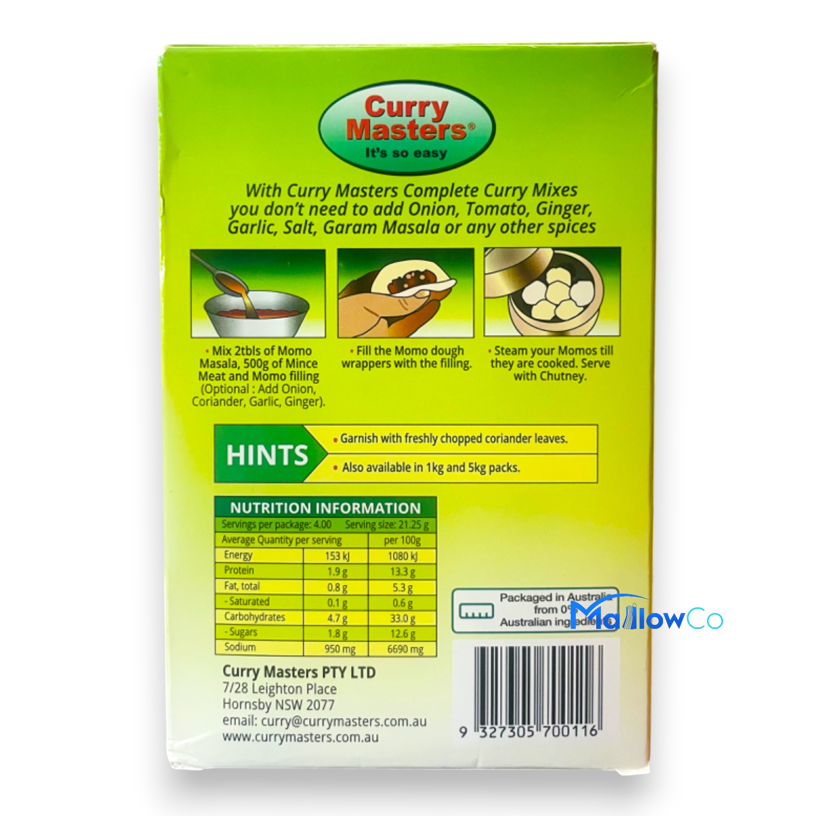 Curry Masters Matar Paneer Curry - Spices & Premix 1pcs by Curry Master - Image 2