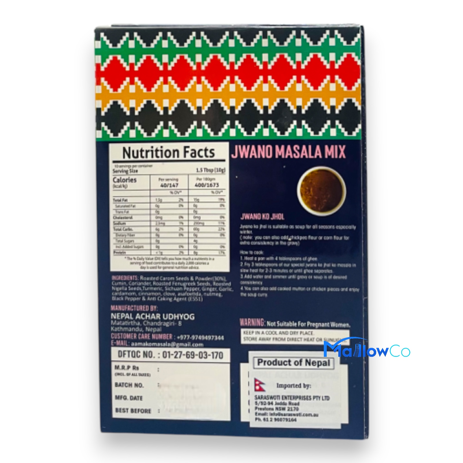 Aama Ko Masala Jwano Masala Mix Ready to Cook 100g - Spices & Premix 1pcs - Image 3