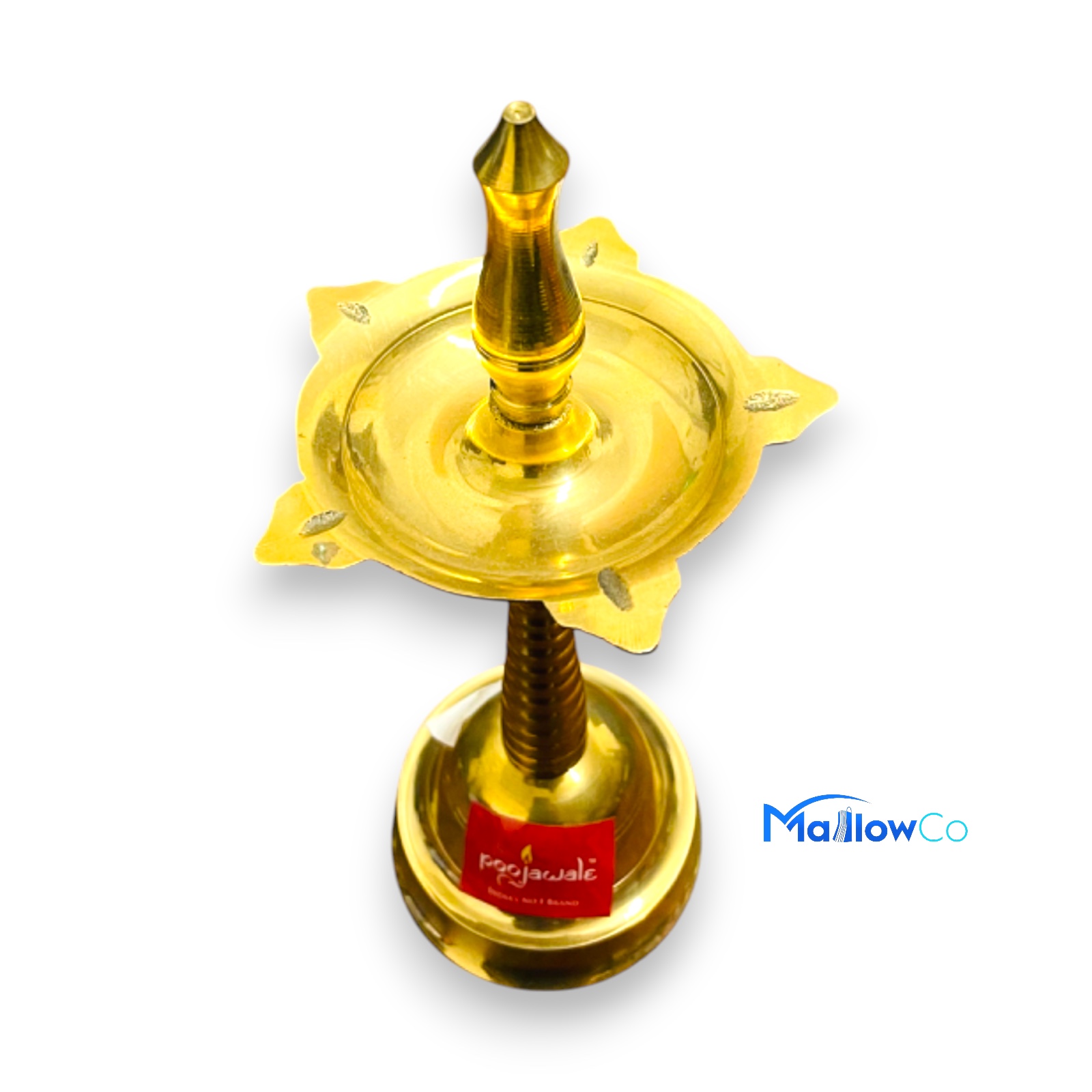 Brass Arati Lamp 20cm Height - Kitchen & Utensils 1pcs - Image 2