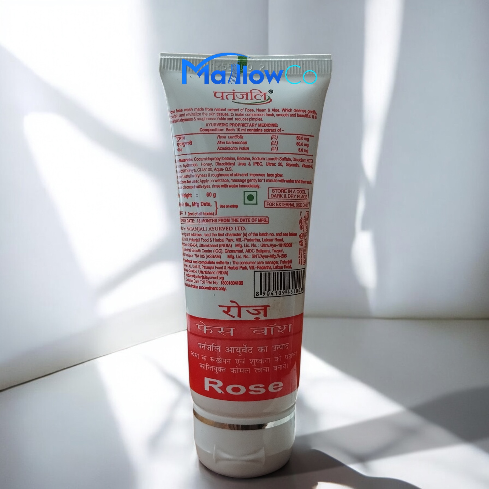 Patanjali Rose Face Wash - Cosmetics & Health 1pcs - Image 2