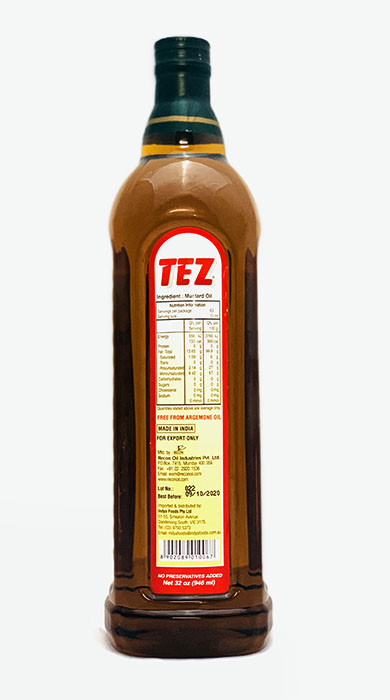 Tez Mustard Oil - Nuts,Ghee & Oil 250ml - Image 2