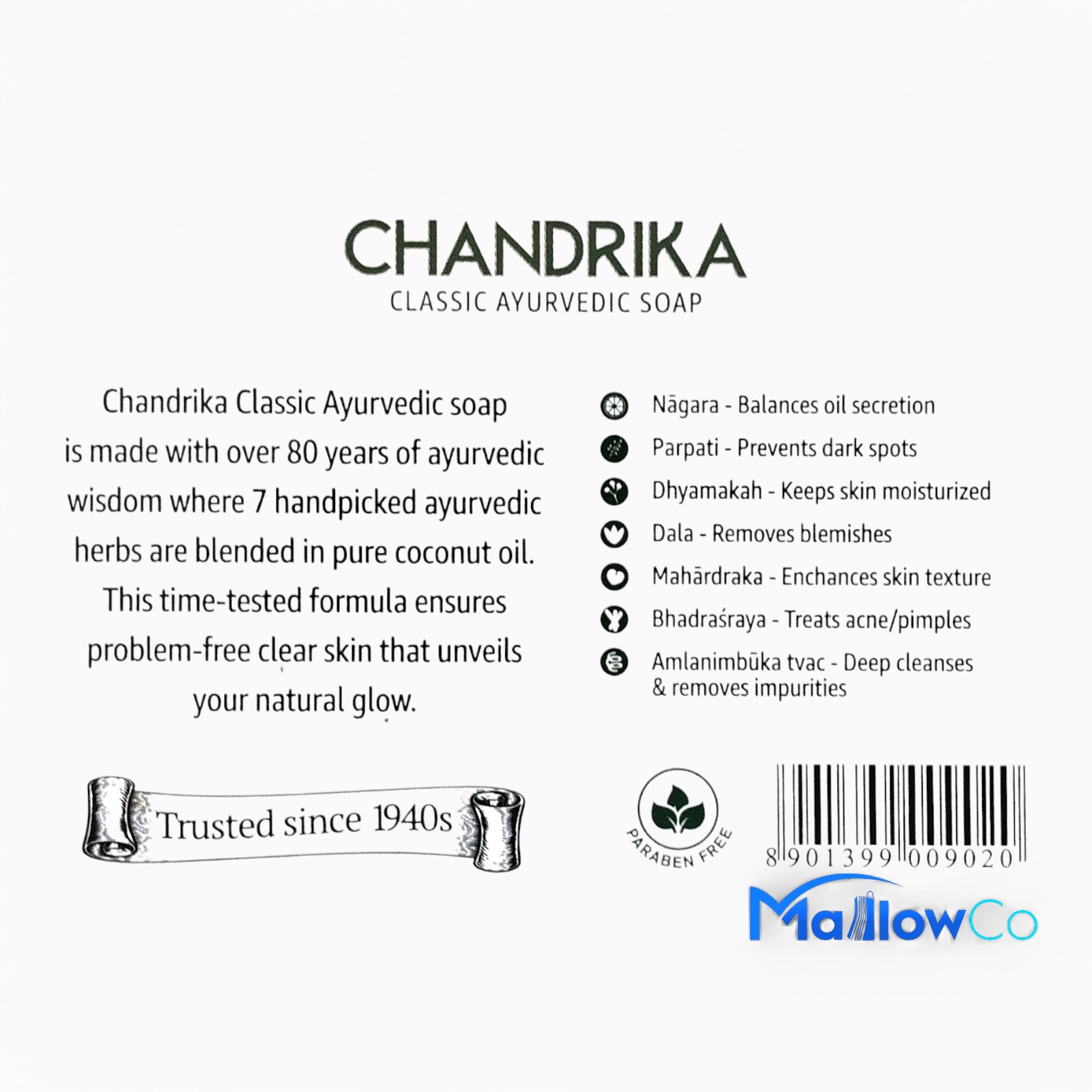 Chandrika Classic Ayurvedic Soap - Cosmetics & Health 1pcs - Image 2