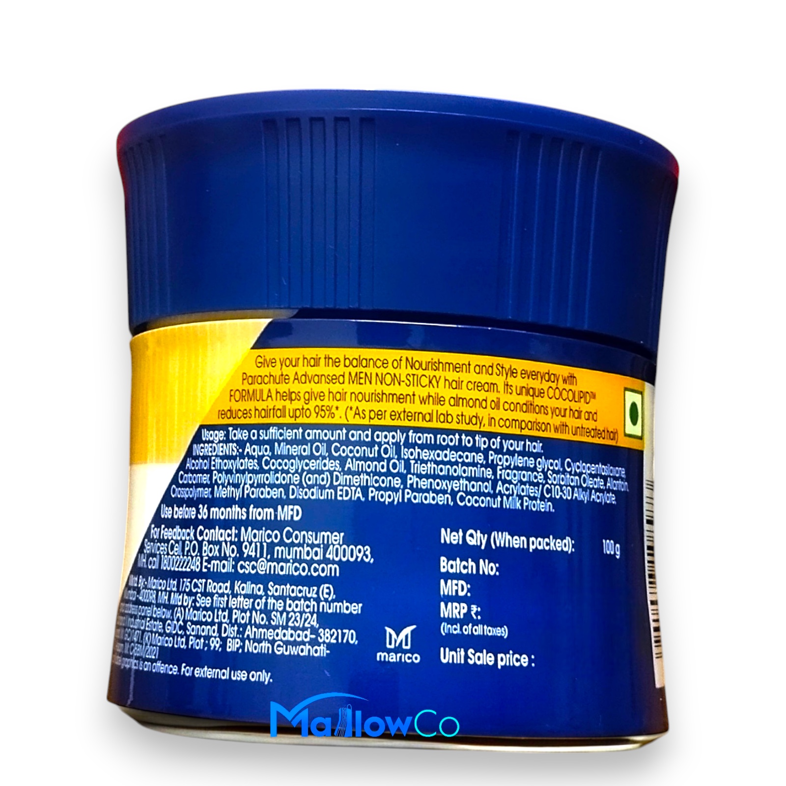 Parachute MEN Anti Hairfall Cream - Cosmetics & Health 1pcs - Image 2