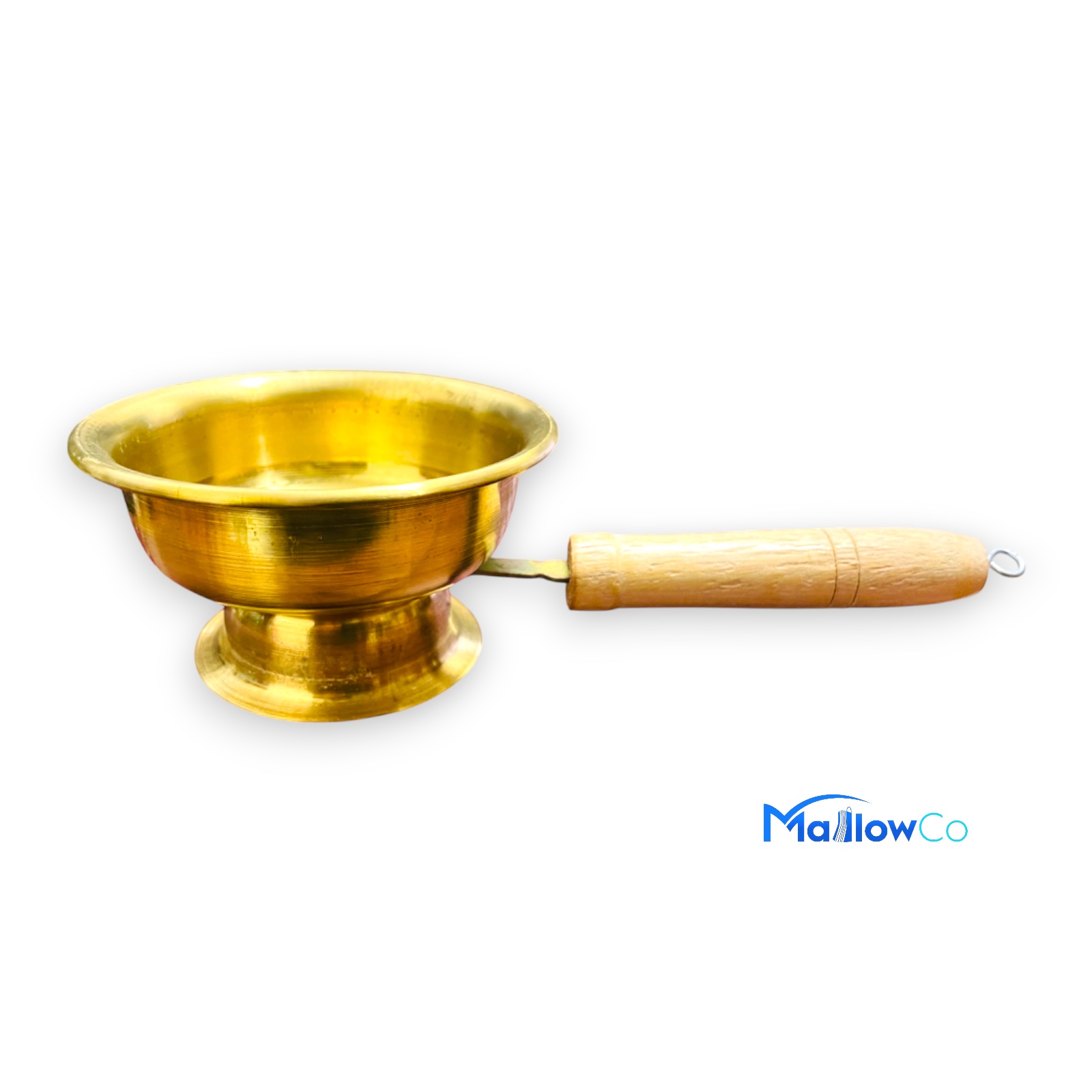 Brass Dhupauro with Wooden Handle - Festive & Occasions 1pcs - Image 1