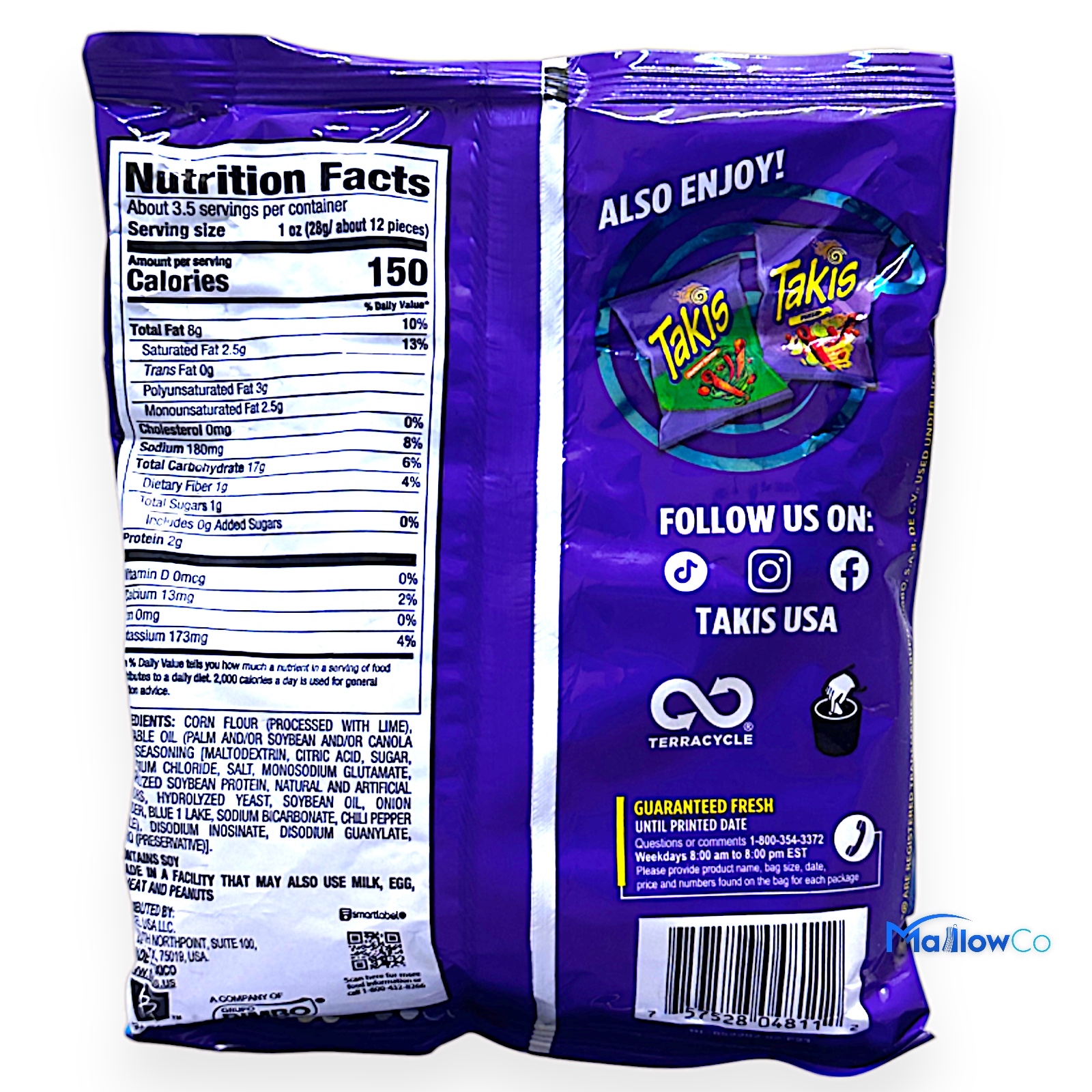 Takis Blue Heat – Hot Chili Pepper Spicy Rolled Tortilla Chips - Grocery 92gm - Image 2