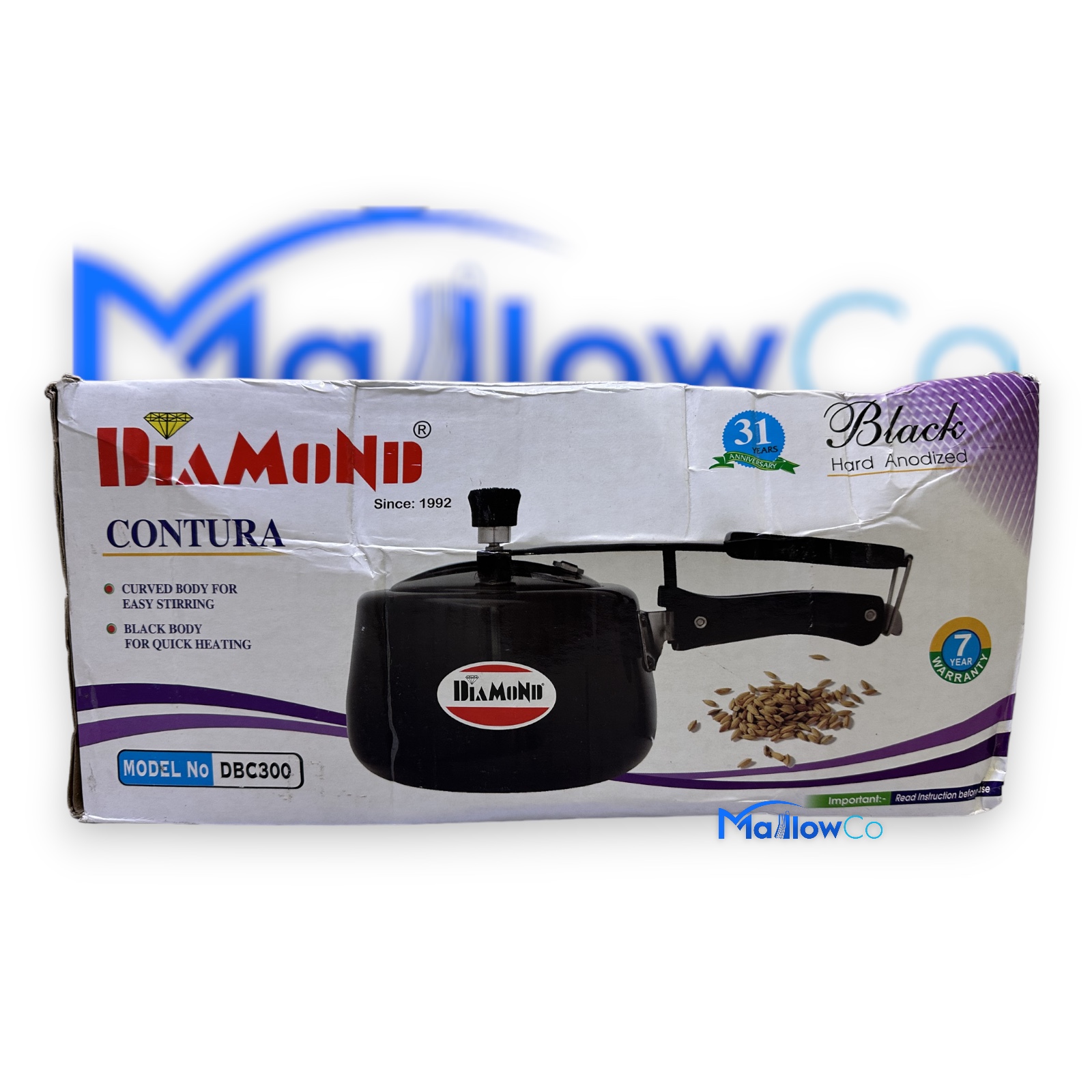 Diamond Contura Black Pressure Cooker 3L Hard Anodized - Kitchen & Utensils 1pcs - Image 4