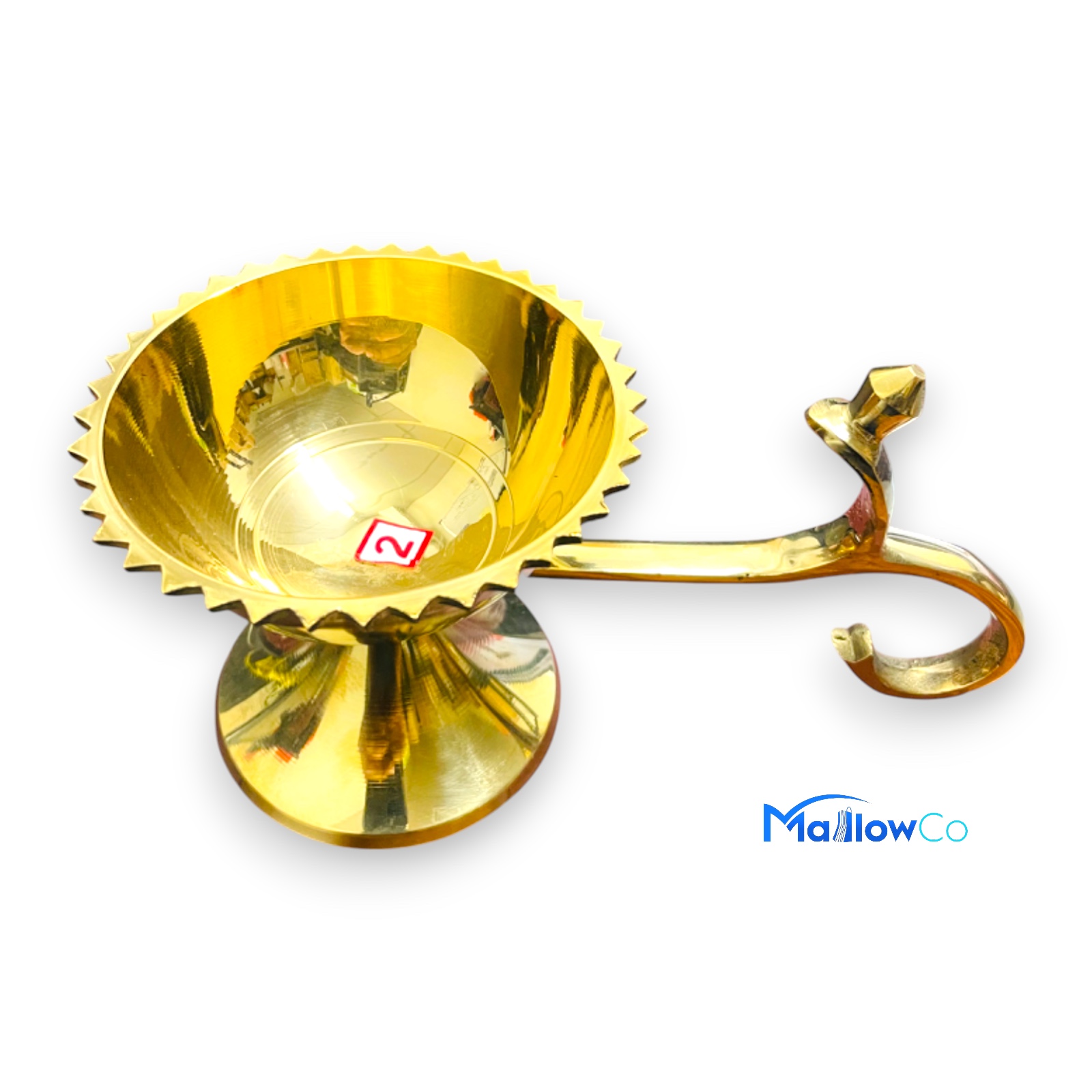 Brass Dhupauro With Attractive Handle - Festive & Occasions 1pcs - Image 1