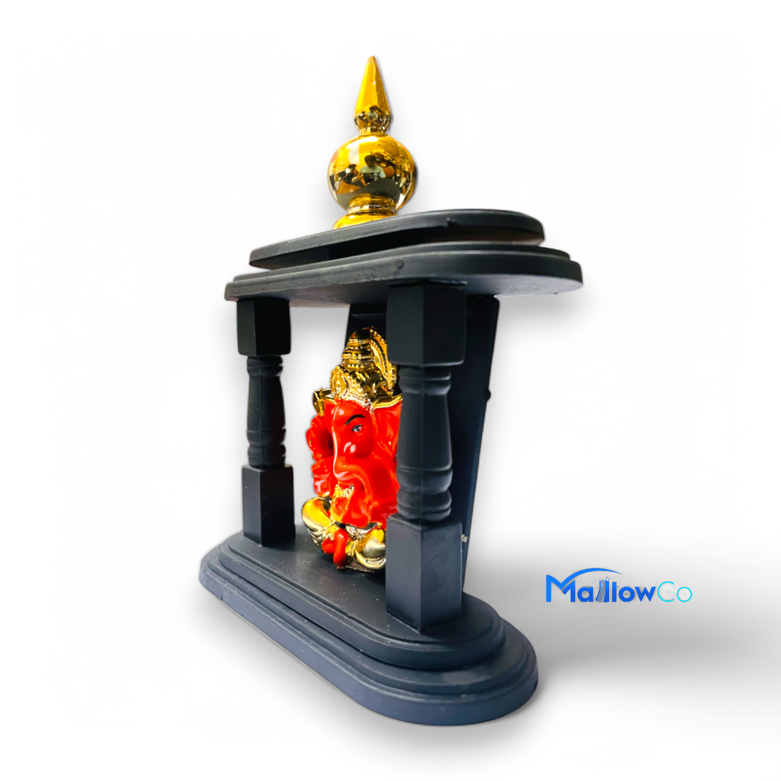 Small Bal Ganesh Statue with Temple 13 cm Height - Festive & Occasions 1pcs - Image 1