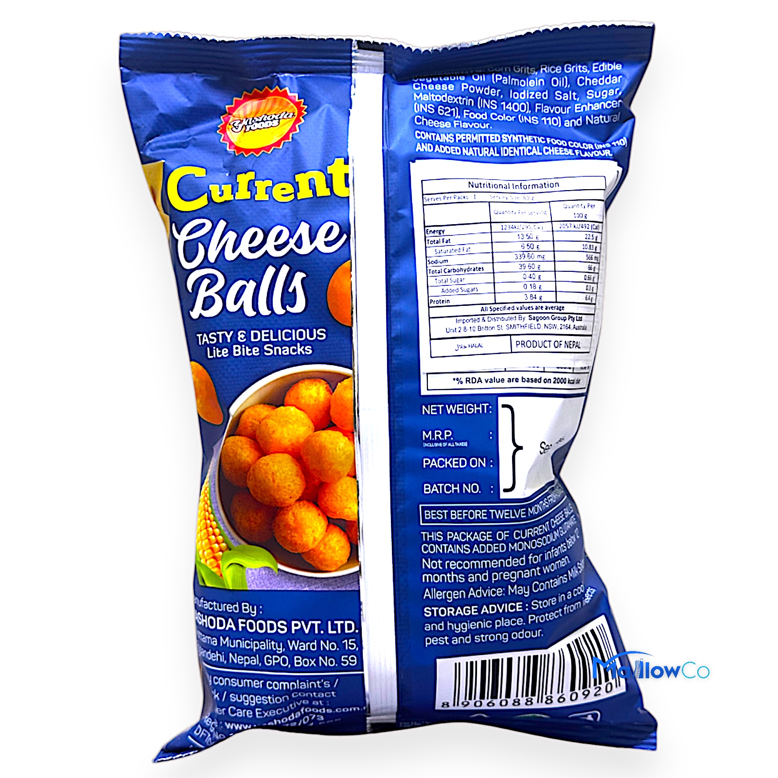Current Cheese Ball with Corn – Crunchy & Cheesy Corn Snack - Snacks & Biscuit 60gm - Image 2