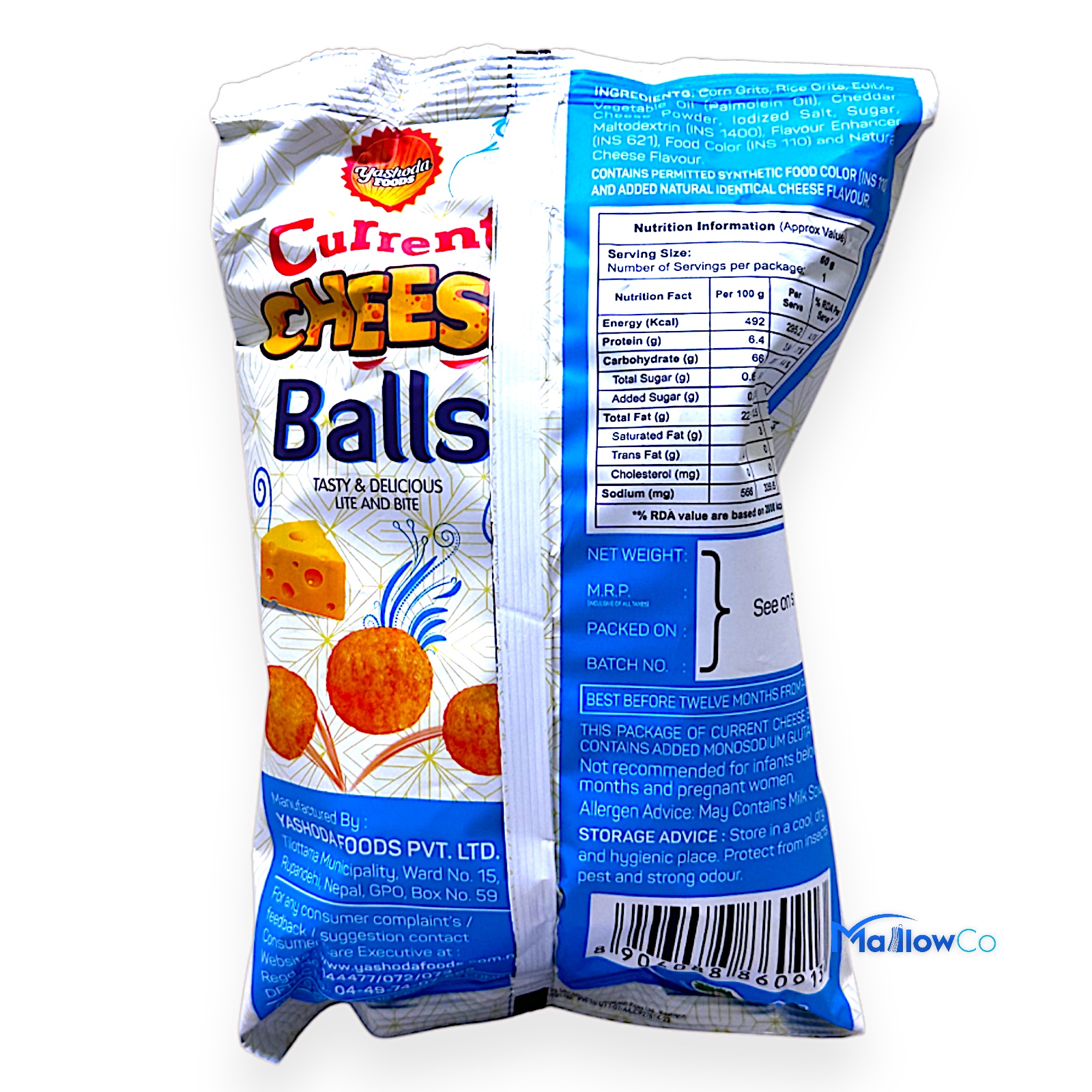Current Cheese Balls – Crunchy, Cheesy Snack for All Ages - Snacks & Biscuit 60gm - Image 2