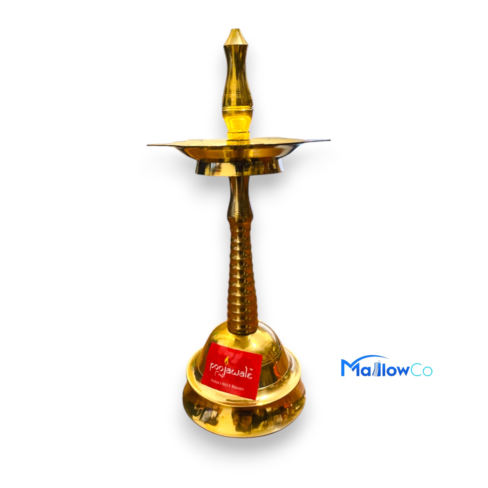 Brass Arati Lamp 20cm Height - Kitchen & Utensils 1pcs - Image 1
