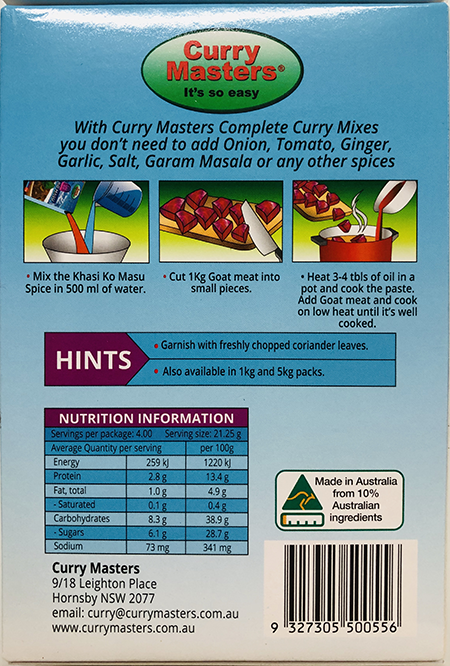 Curry Master Khasi Ko Masu - Spices & Premix 1pcs by Curry Master - Image 2