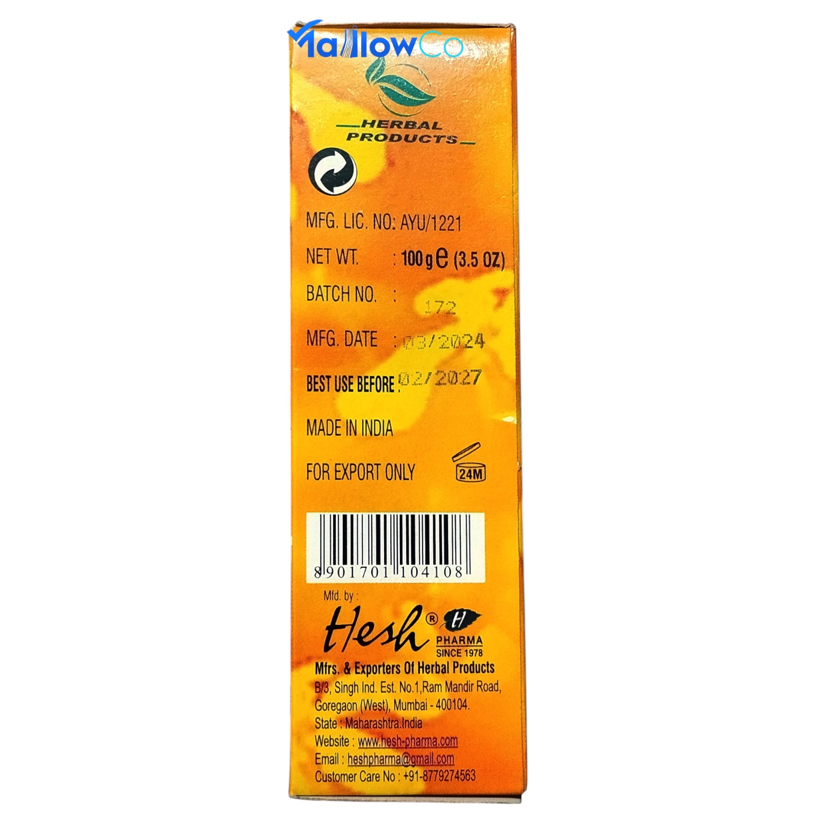 Hesh Aritha Hair Wash Powder - Cosmetics & Health 1pcs by Mangal - Image 2