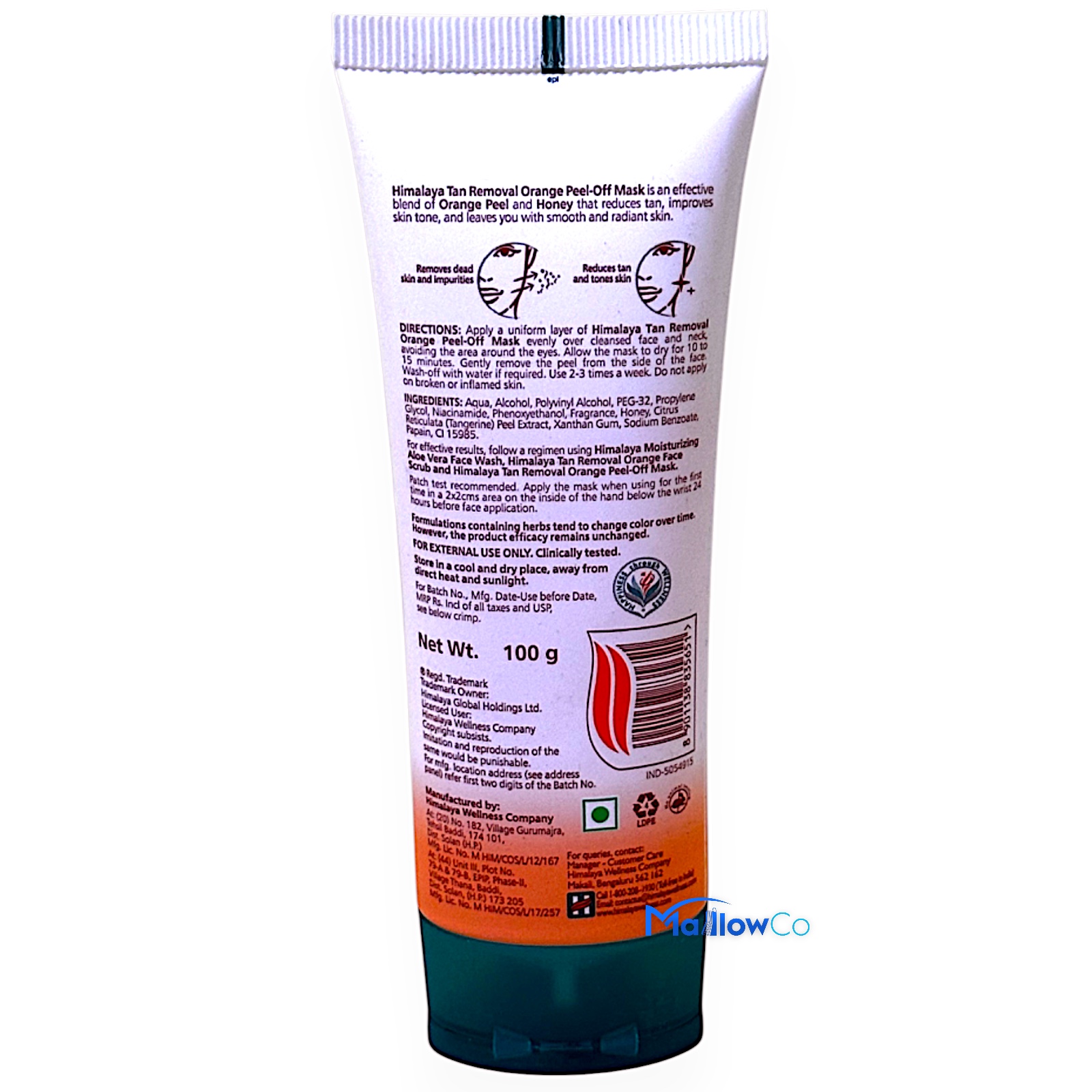 Himalaya Tan Removal Orange Peel Off Mask - Cosmetics & Health 100ml by Himalaya - Image 2