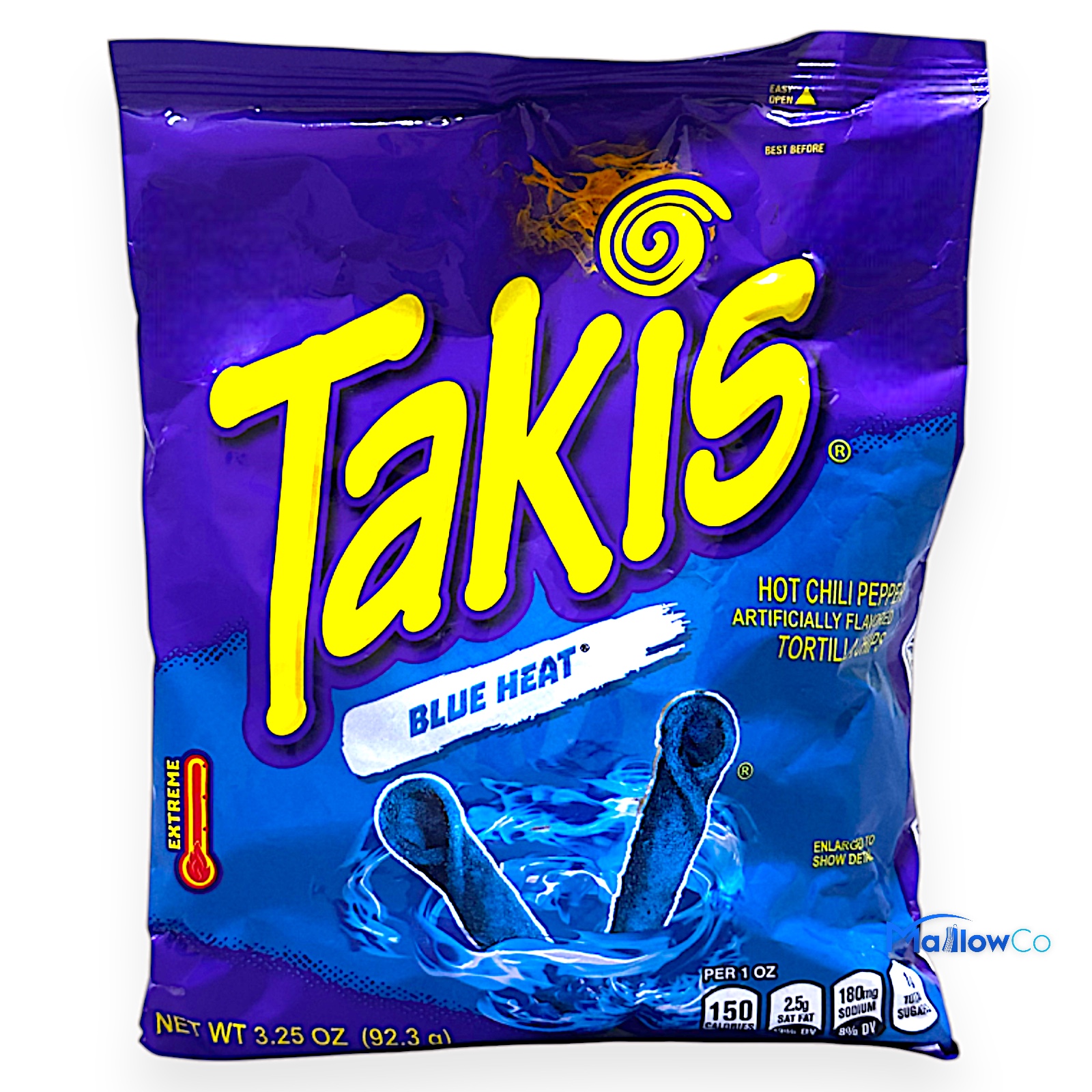 Takis Blue Heat – Hot Chili Pepper Spicy Rolled Tortilla Chips - Grocery 92gm - Image 1