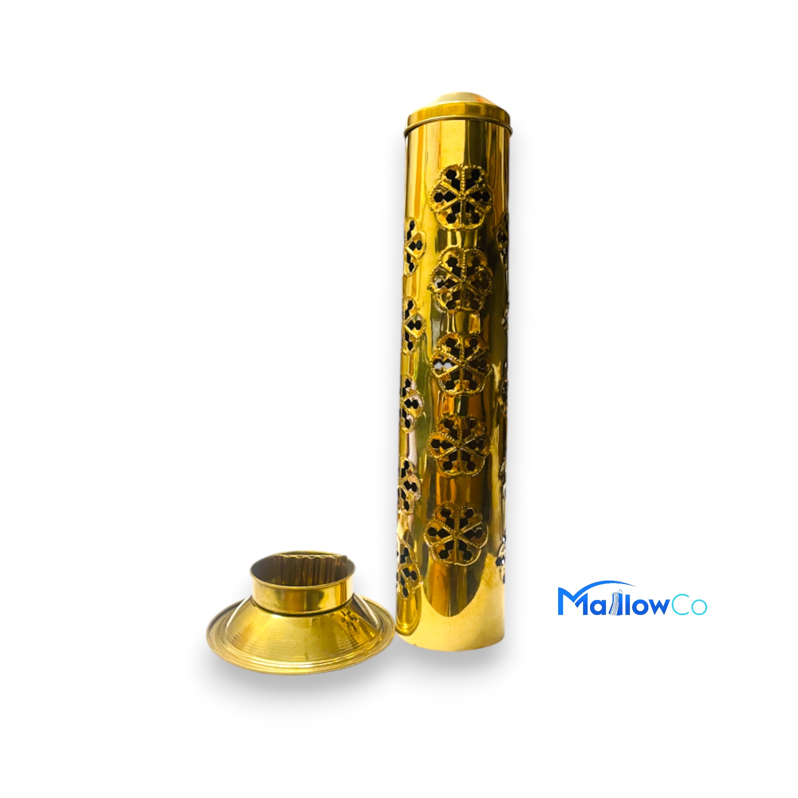 Brass Agarbatti Stand with Ash Catcher 10 inch
