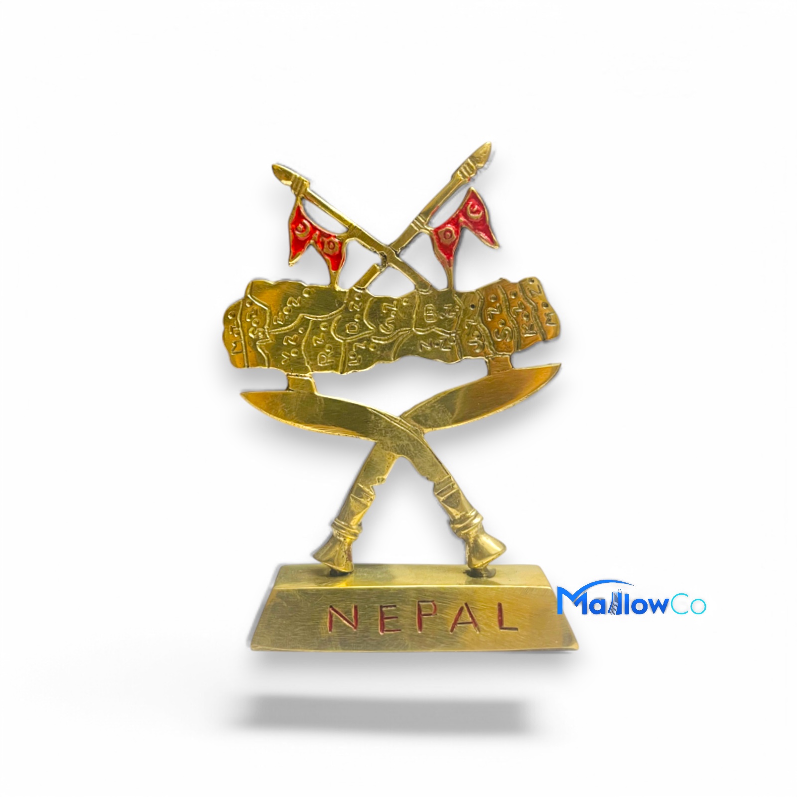 Khukuri Cross with Nepali Map Stand
