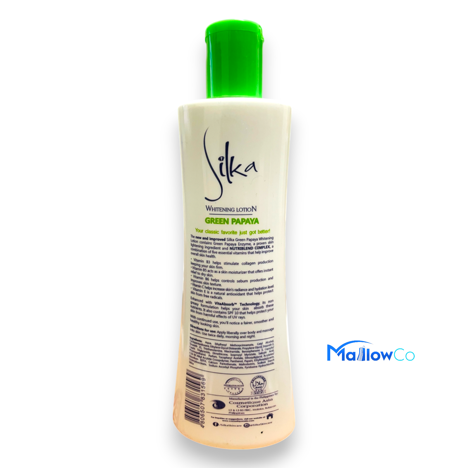 Silka Whitening Lotion Green Papaya 200ml