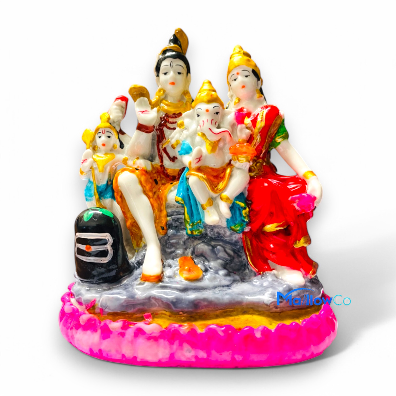 Shiva Parbati Family Statue HInduism 465gm