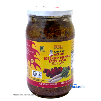 Aamako Radish Pickle with dalla